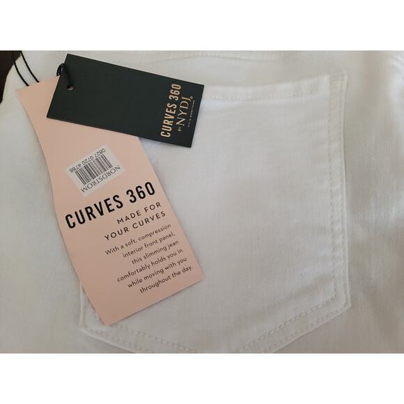 NYDJ Curves 360 Ankle Jeans Women's 12S‎ White Denim Slim Straight NWT - Picture 12 of 16